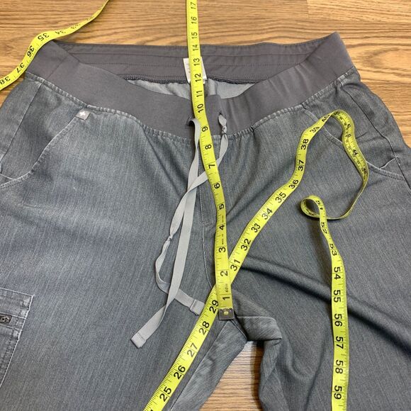 Figs Jogger Womens Large Gray Scrubs Zamora Cargo Pockets Drawstring Pants - Picture 6 of 10